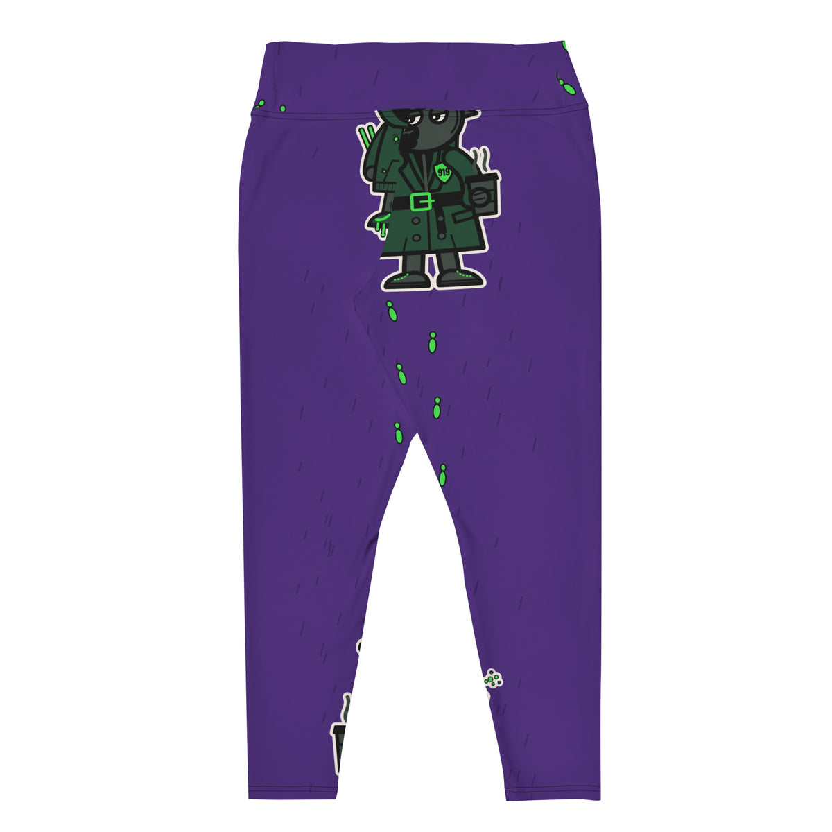 Rook & Ghost Note Chase Leggings - Purple - Plus (2XL-3XL) by City Clothing Line Company, Raleigh streetwear – view 2 of 2