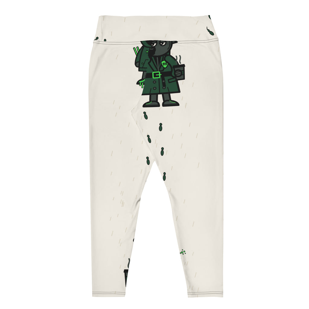 Rook & Ghost Note Chase Leggings - Cream - Plus (2XL-3XL) by City Clothing Line Company, Raleigh streetwear – view 2 of 2