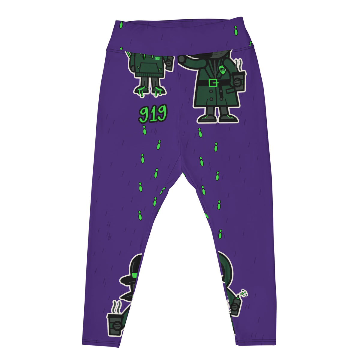 Rook & Ghost Note Chase Leggings - Purple - Plus (2XL-3XL) by City Clothing Line Company, Raleigh streetwear – view 1 of 2