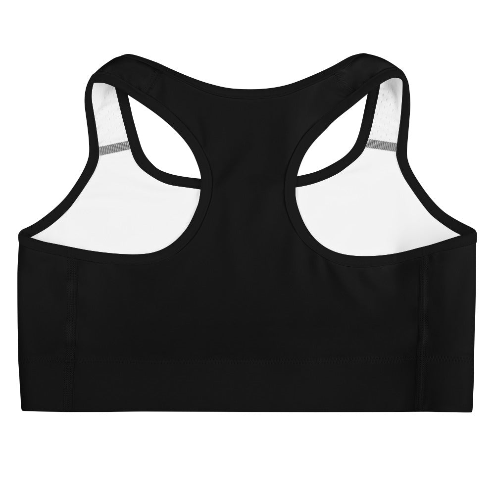Black shield racerback sports bra, City Clothing Line Company