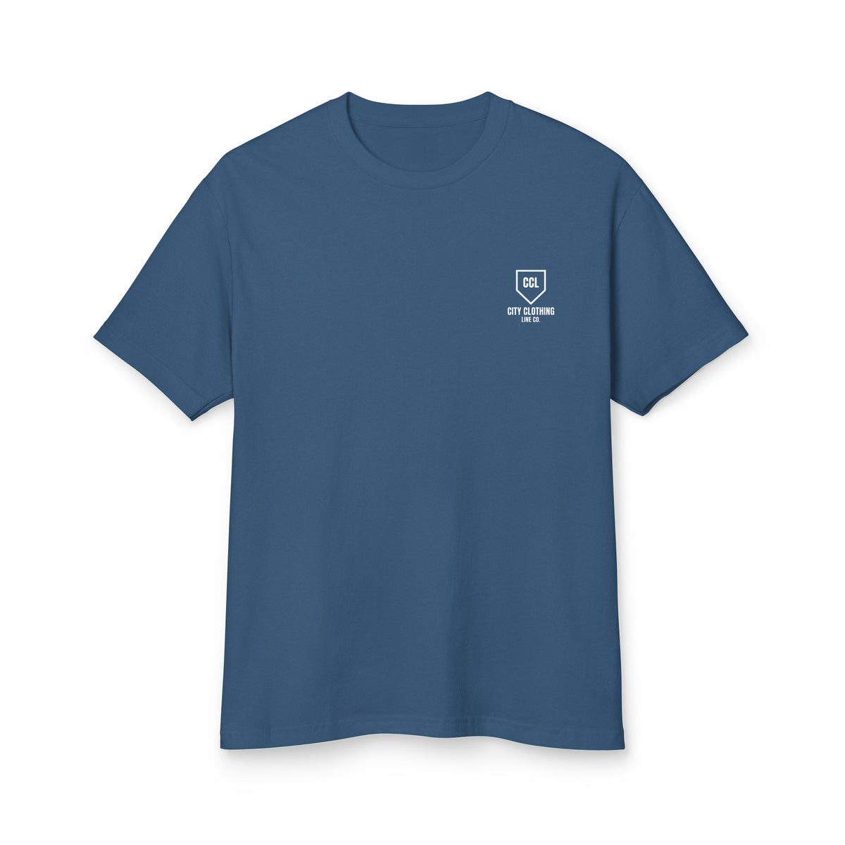 Boss Line Heavyweight Tee - Faded Black/Navy by City Clothing Line Company, Raleigh streetwear – view 2 of 4