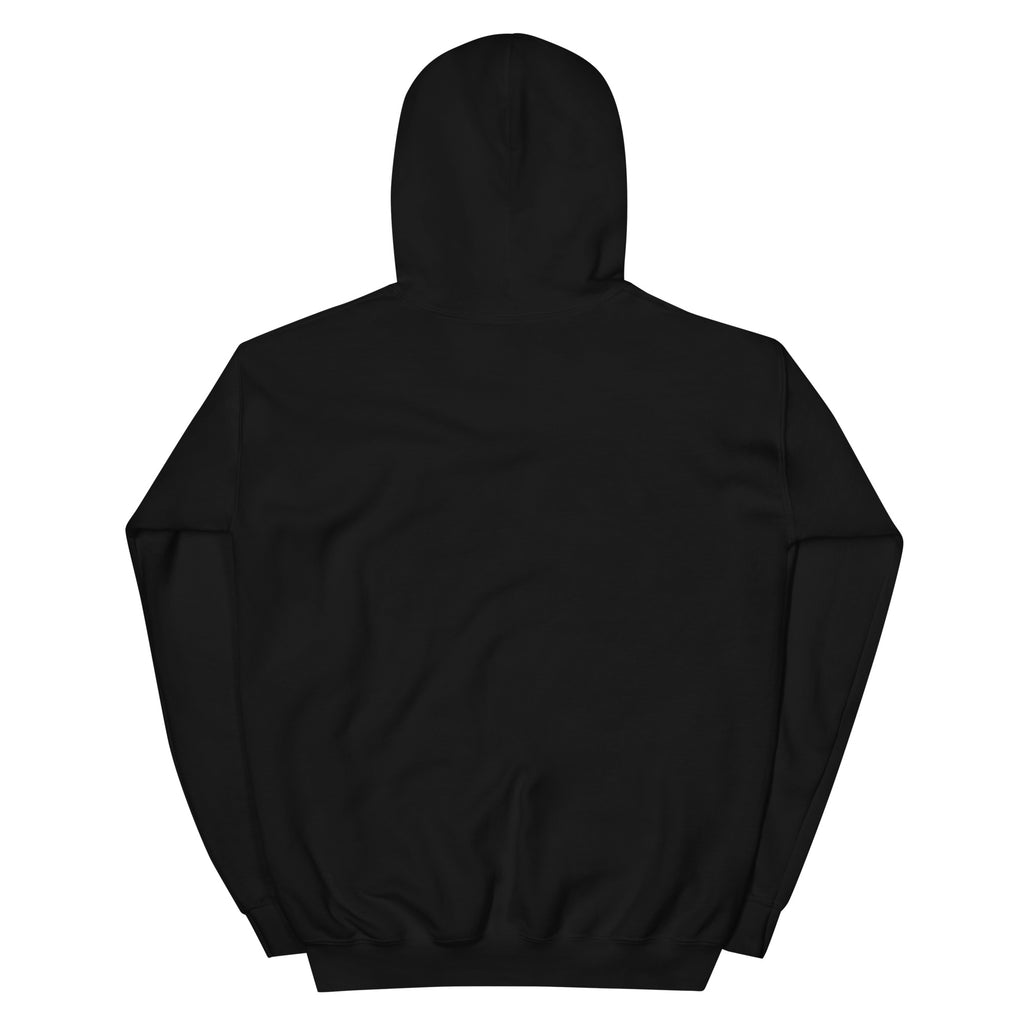 Black Classic Logo Hoodie, back view, City Clothing Line Company shield logo