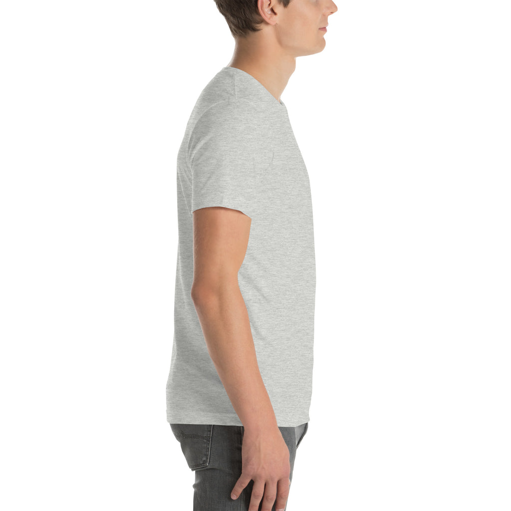 Athletic Heather Classic Logo Tee, right view, City Clothing Line Company shield logo