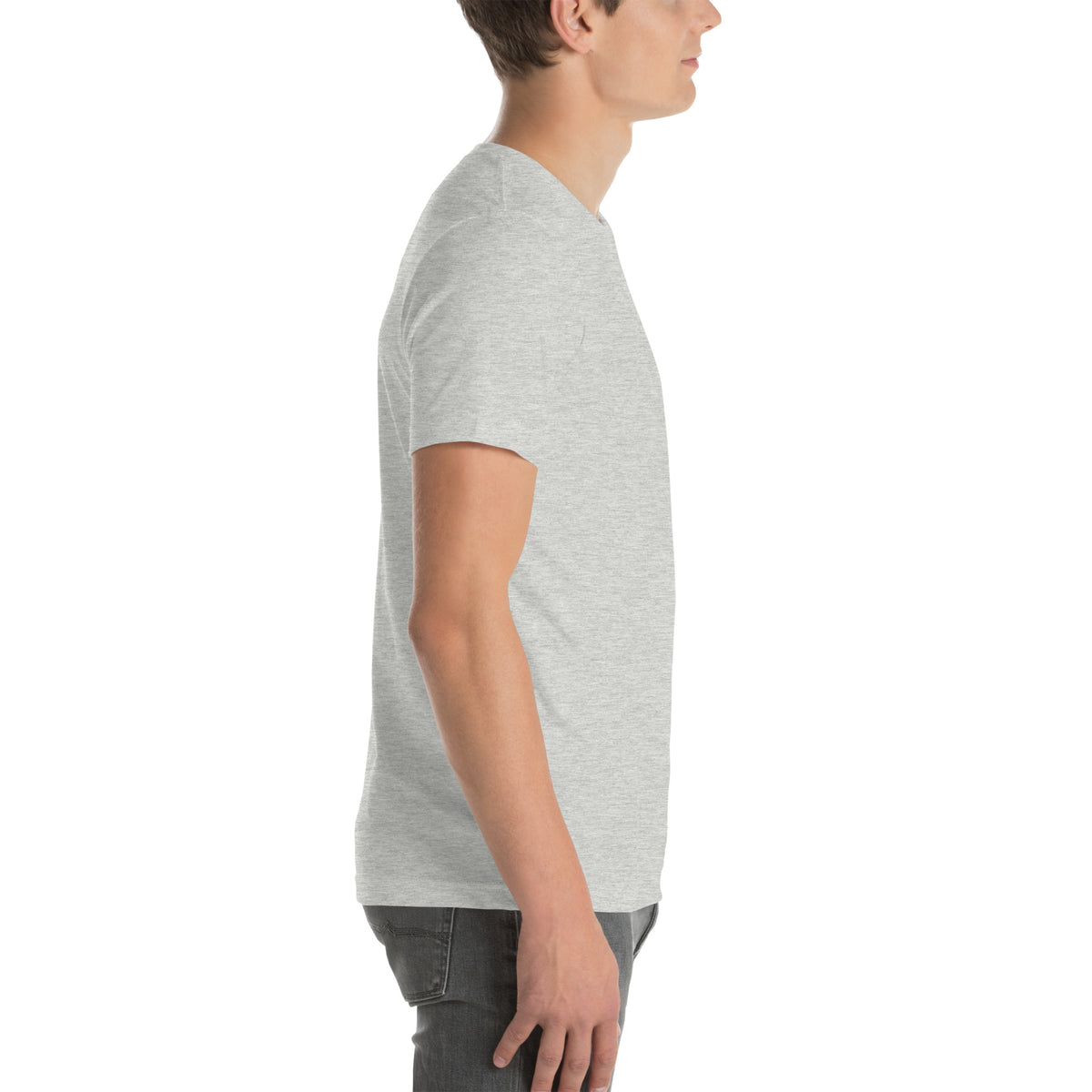 Athletic Heather Classic Logo Tee, right view, City Clothing Line Company shield logo