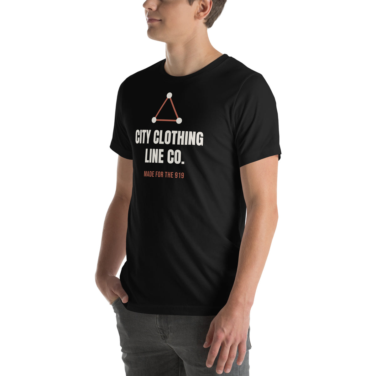 City Clothing Line Co. Wordmark Tee – Black by City Clothing Line Company, Raleigh streetwear – view 4 of 6