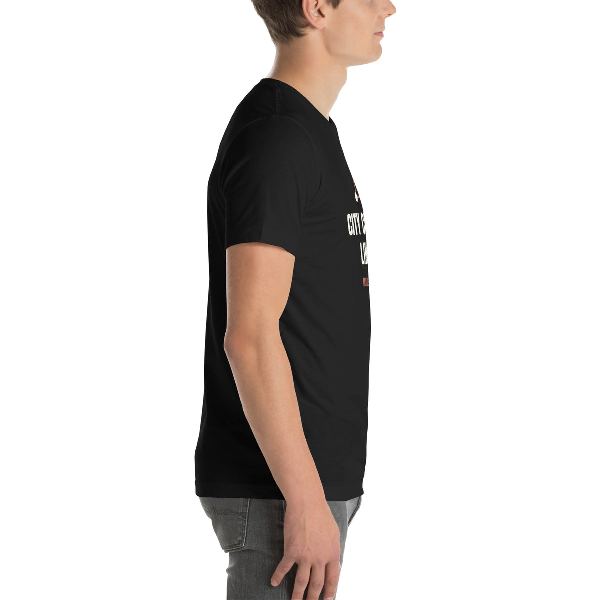 City Clothing Line Co. Wordmark Tee – Black by City Clothing Line Company, Raleigh streetwear – view 5 of 6