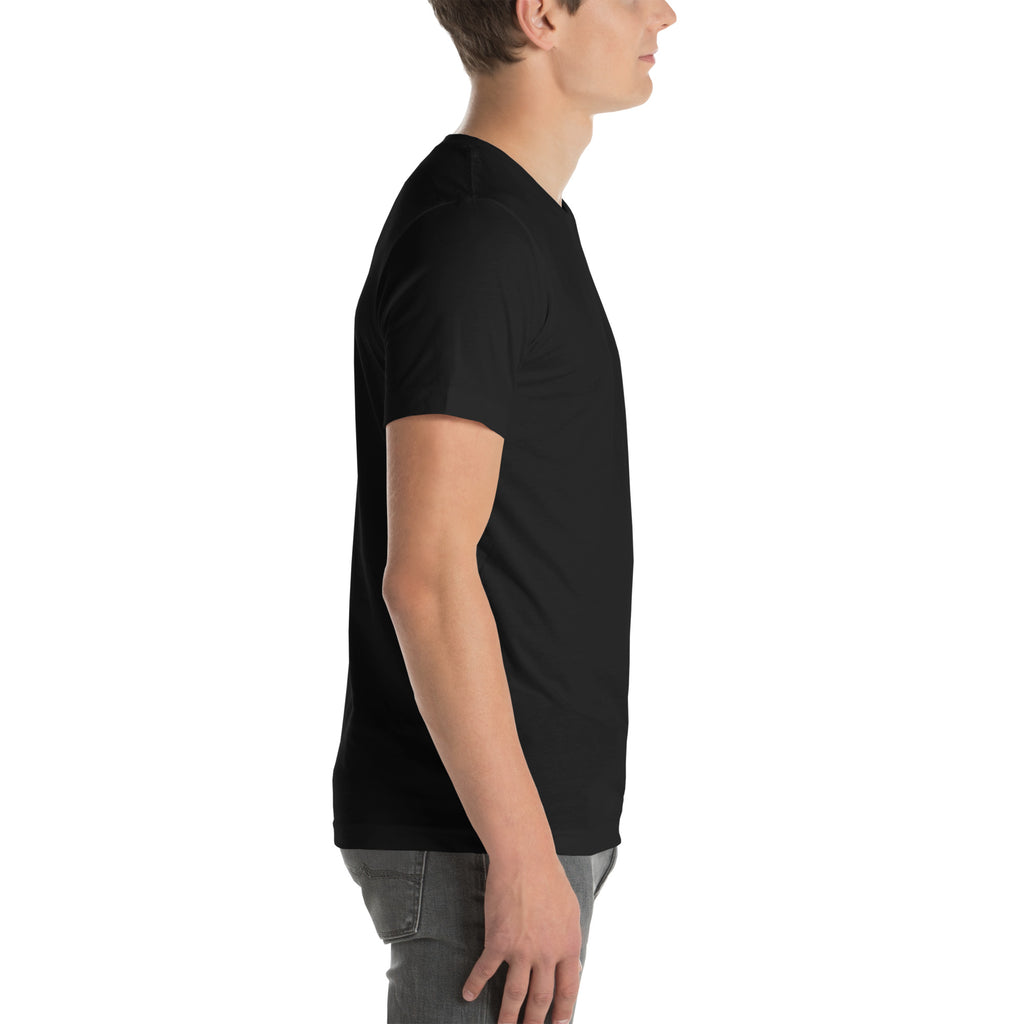 Black Classic Logo Tee, right view, City Clothing Line Company shield logo